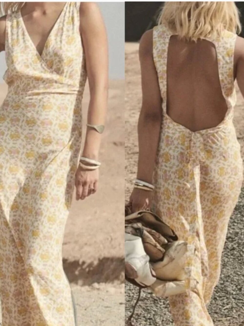 Spell Yellow Rose Bias Maxi Dress in Honeysuckle - Medium - NEW With Tags NWT